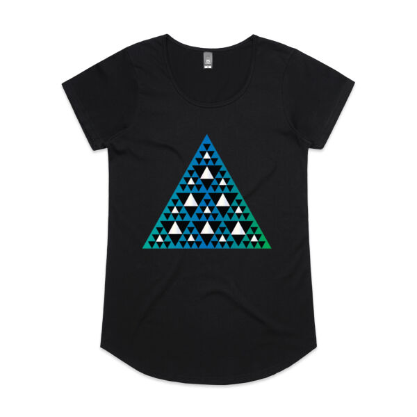 Niho Taniwha Blue-Green - Womens Mali Tee Thumbnail