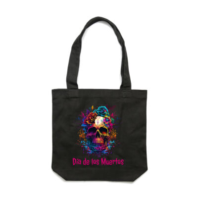 Día de los Muertos (Day of the Dead) Sugar Skull - Carrie Tote Bag  Thumbnail