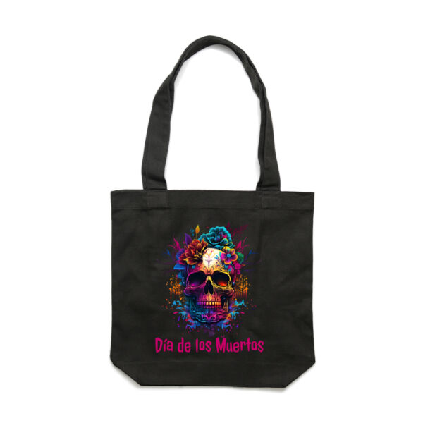 Día de los Muertos (Day of the Dead) Sugar Skull - Carrie Tote Bag  Thumbnail