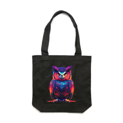 Geometric Morepork Ruru Owl - Carrie Tote Bag  Thumbnail