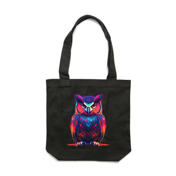 Geometric Morepork Ruru Owl - Carrie Tote Bag  Thumbnail